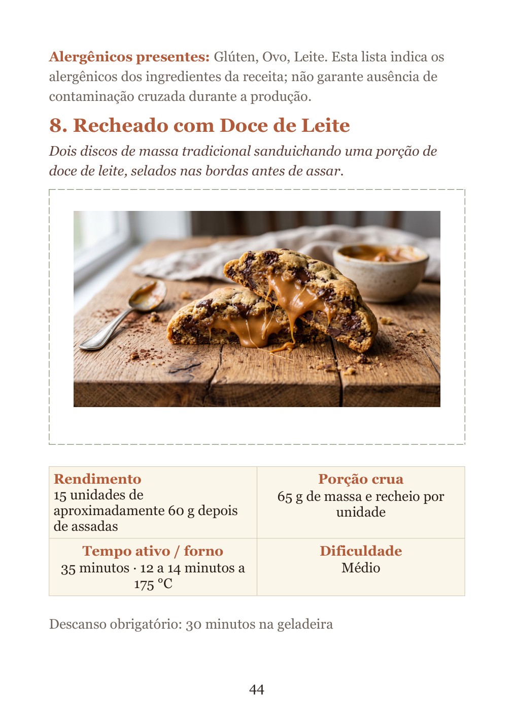 Página do e-book: Receitas recheadas