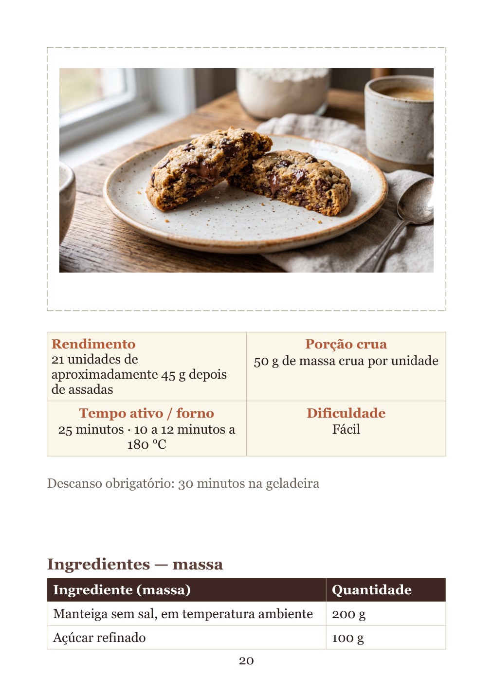 Página do e-book: Receitas passo a passo